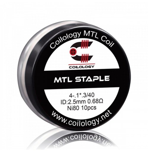Coilology Ni80 MTL Staple Prebuilt Coils 0.68Ohm 10pcs